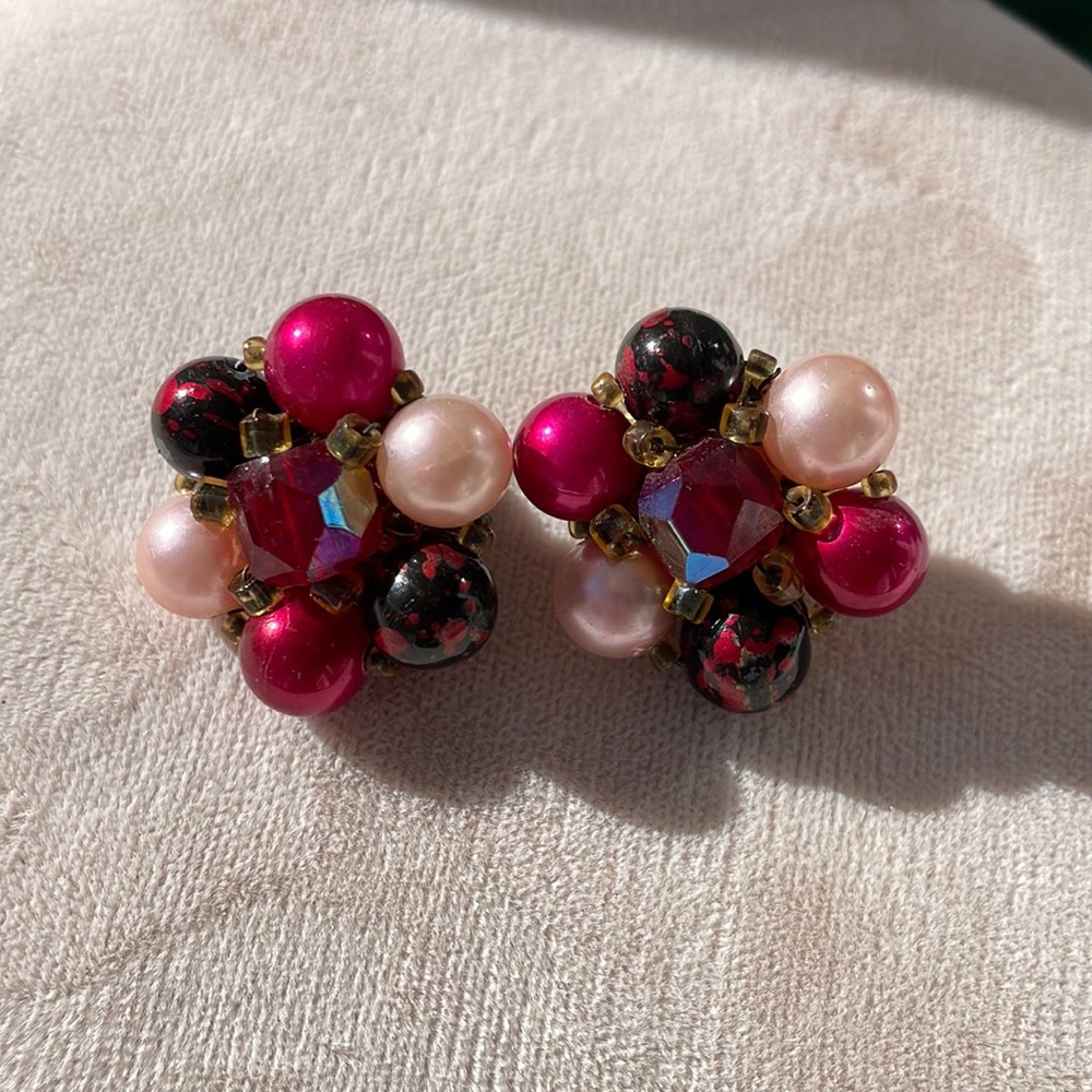 Vintage earrings stamped Japan.